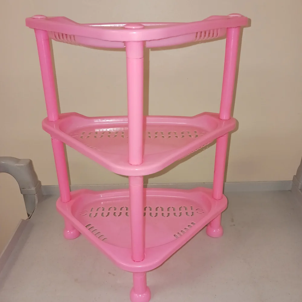 Pink Corner Shelf Organizer